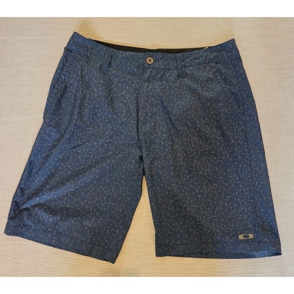 Oakley Other - Oakley Shorts Mens Golf Performance Shorts Size 36 Flat Front Blue With Gray